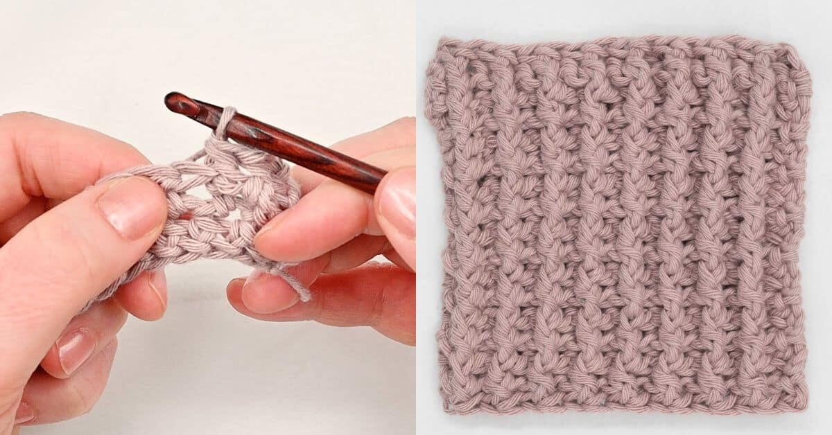 How To Half Double Crochet Front And Back Post Ribbing | AllFreeCrochet.com