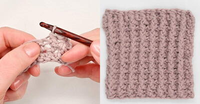 How To Half Double Crochet Front And Back Post Ribbing
