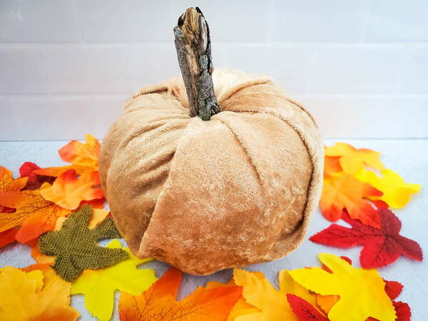 Stylish No Sew Velvet Pumpkin For Fall