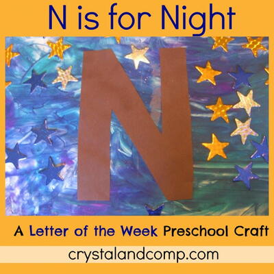 N Is For Night: A Letter Of The Week Preschool Craft