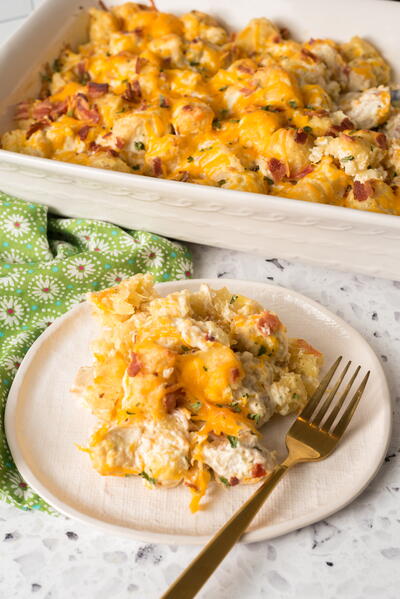 Cracked Out Chicken Tater Tot Casserole