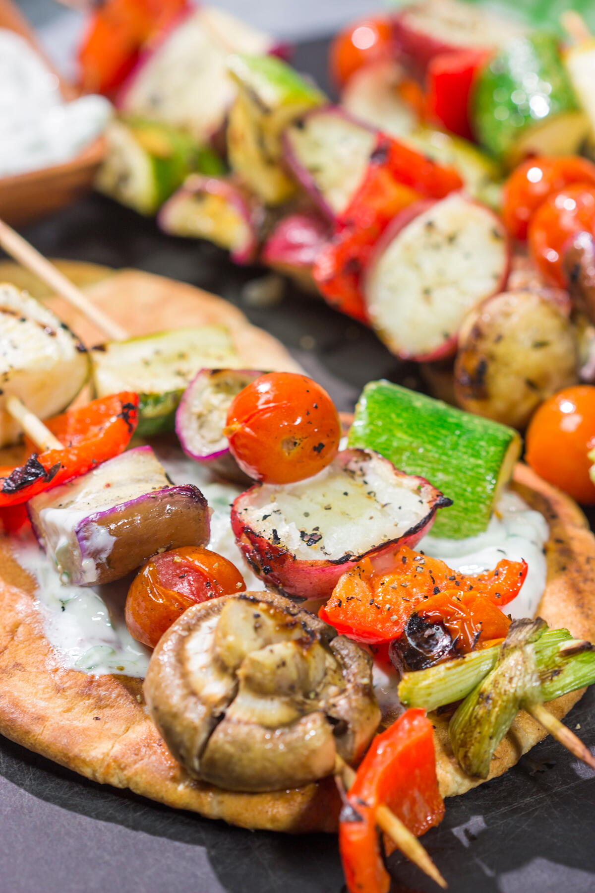 Grilled souvlaki summer Greek recipe
