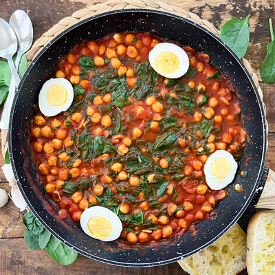 One-pan Tomato Chickpea Skillet | Healthy & Delicious 20 Minute Recipe
