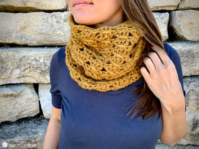 Cable Crochet Cowl