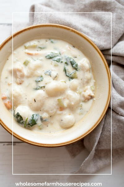 Olive Garden Creamy Chicken Gnocchi Soup Copycat