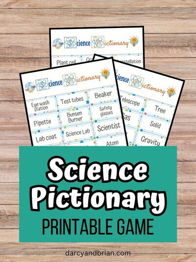 Engaging Science Pictionary Printable Game