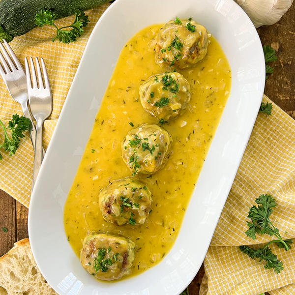 Incredible Zucchini “meatballs” | Spanish-style In Onion Sauce