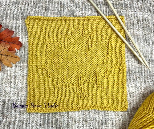 Maple Leaf Knit Square