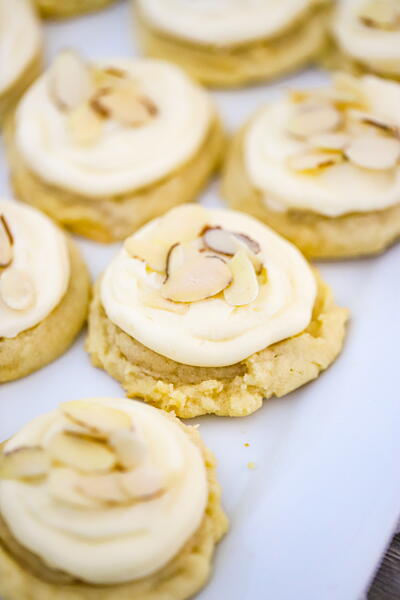 Soft Almond Cookies With Almond Buttercream