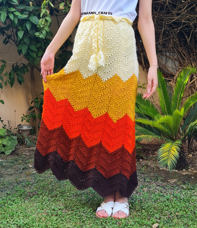 Sunset Mirage Striped Skirt