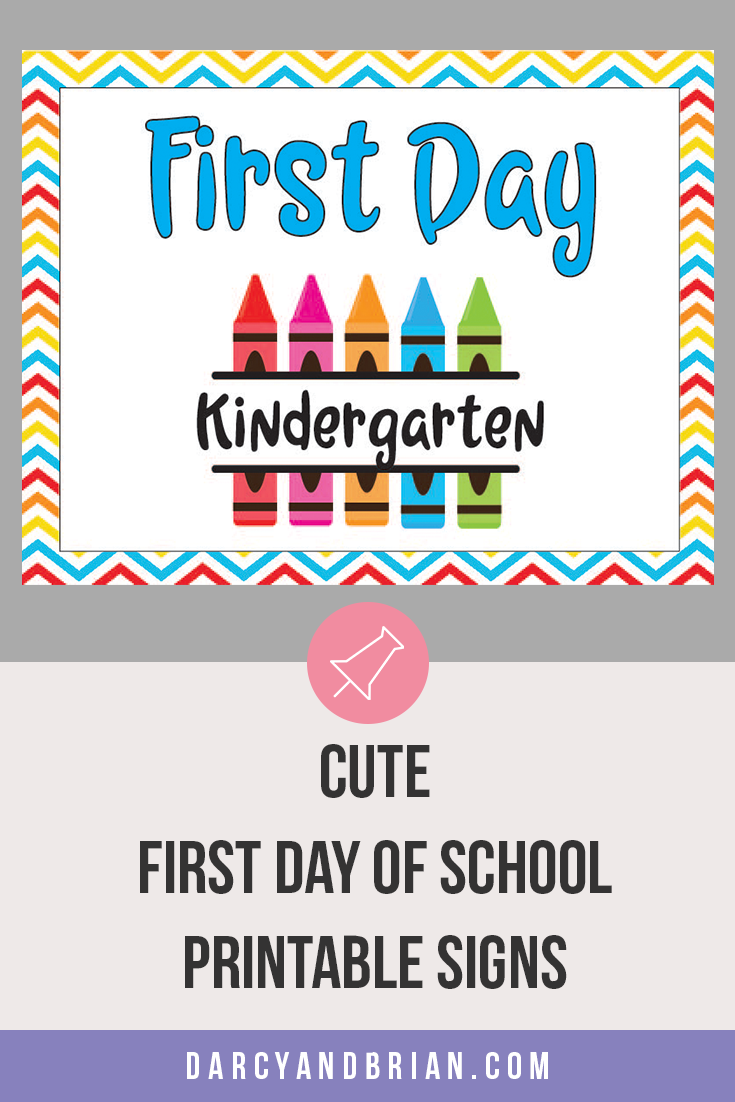 Cute Printable First Day Of School Signs | AllFreeKidsCrafts.com