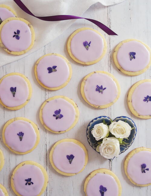 Wild Violet Sugar Cookies