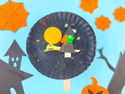 Witch Paper Plate Craft