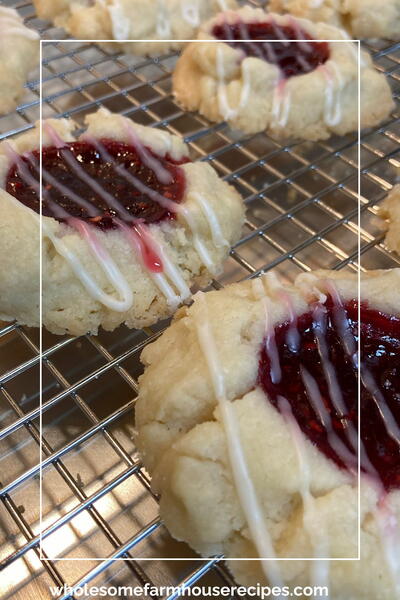 Raspberry And Almond Shortbread Thumbprints