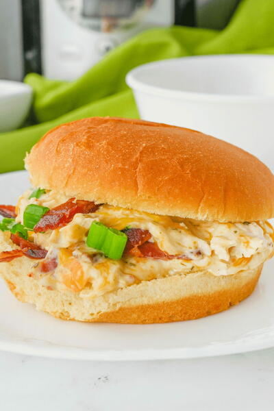 Slow Cooker Cracked Chicken Sandwiches