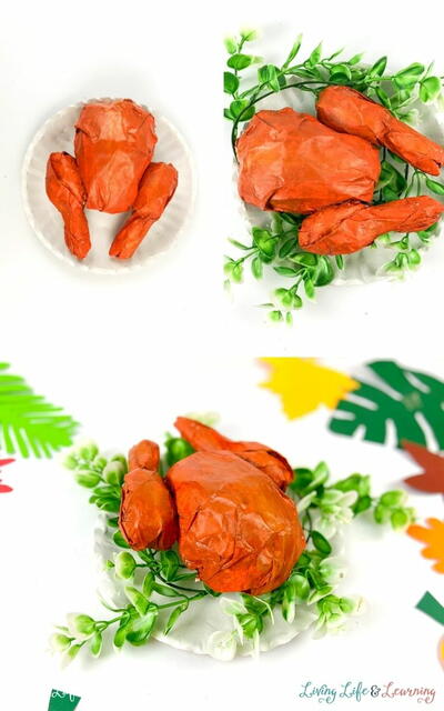 Paper Plate Whole Turkey Craft