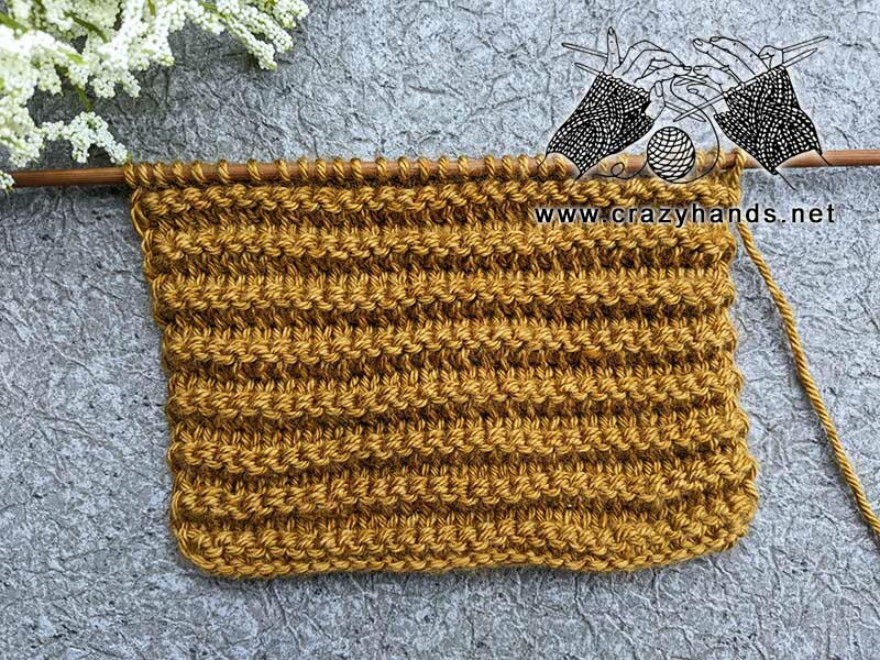 Horizontal Ribbed Bands Horizontal Rib Stitch | AllFreeKnitting.com