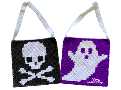 Ghost And Skull Halloween Crochet Bag Pattern