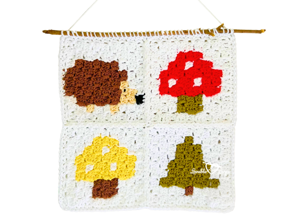 Woodland Crochet Wall Hanging Decor Pattern For Baby Nursery