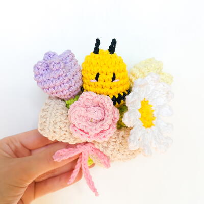 Flower Bouquet And Bee