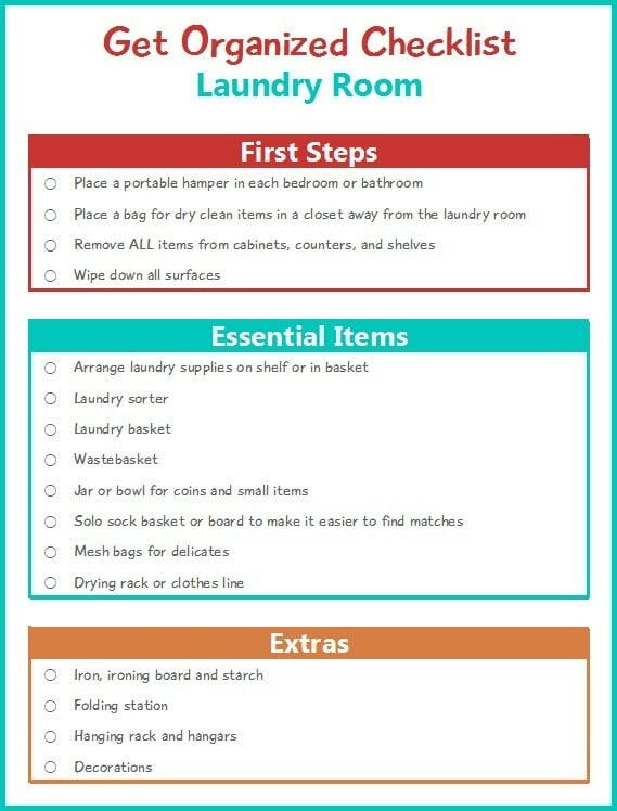 Get Organized Checklist For Your Laundry Room | AllFreePaperCrafts.com