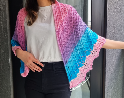 Luminous Fuchsia Shawl