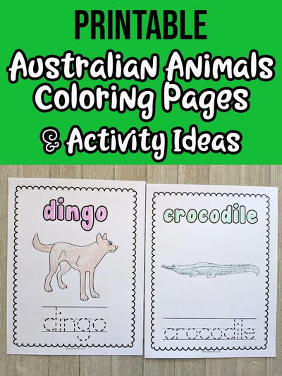 Australian Animals Printable Coloring Pages And Activities