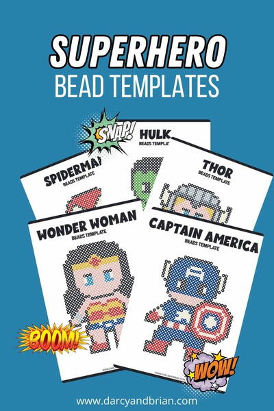 Free Printable Superhero Perler Bead Patterns