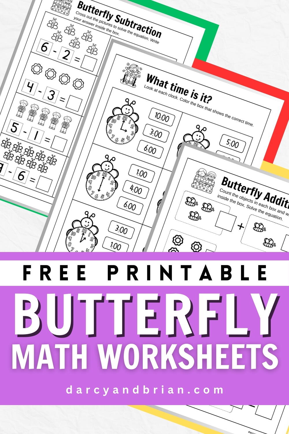 Butterfly Math Worksheets | AllFreeKidsCrafts.com