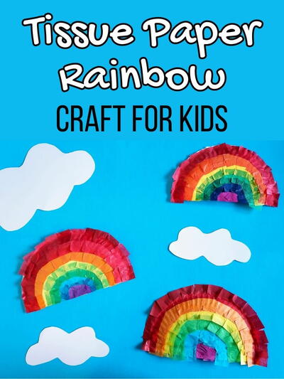 Paper Plate And Tissue Paper Rainbow Craft