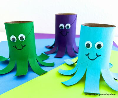 Octopus Toilet Paper Roll Craft