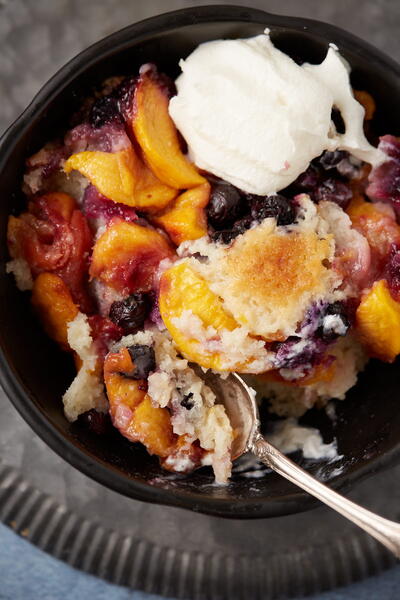 Peach Blueberry Cobbler