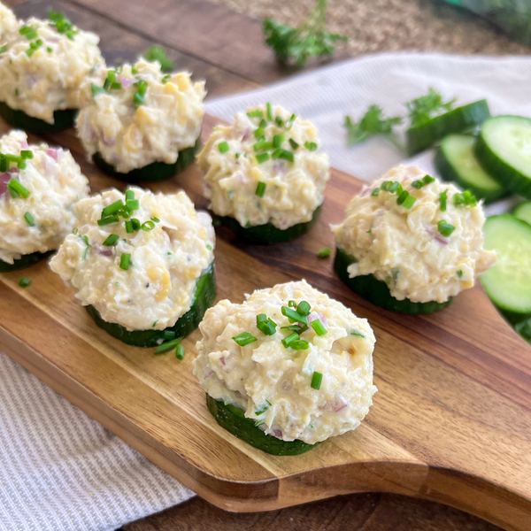 Chickpea Salad Canapés | Healthy & Delicious 10 Minute Recipe