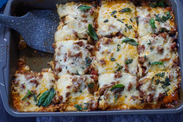 Zucchini Ground Beef Lasagna