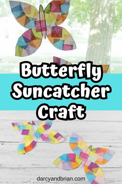 Tissue Paper Butterfly Suncatcher