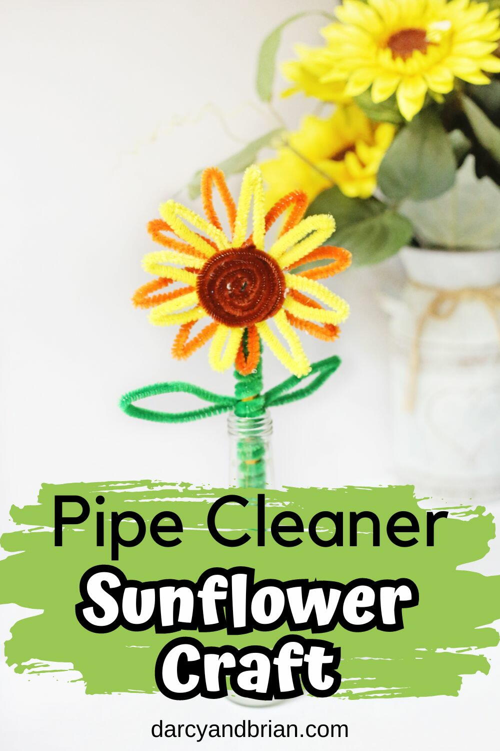 Pipe Cleaner Sunflower | AllFreeHolidayCrafts.com