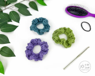 Easy Hair Scrunchie Crochet Pattern