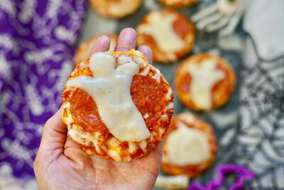 Easy Mini Halloween Pizza Perfect