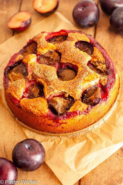 Easy Yogurt Plum Cake