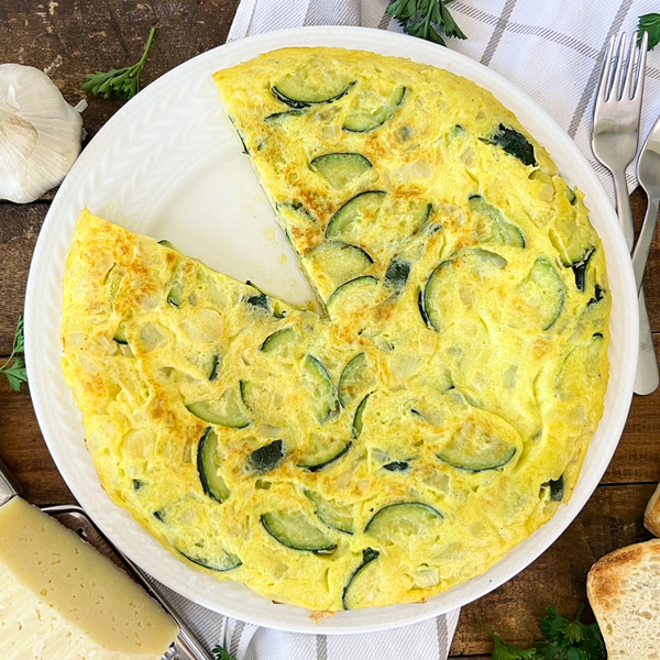 Spanish Zucchini And Cheese Omelette | Crazy Good And Easy To Make