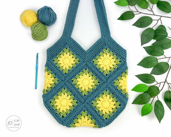 Sunburst Granny Square Bag Crochet Pattern