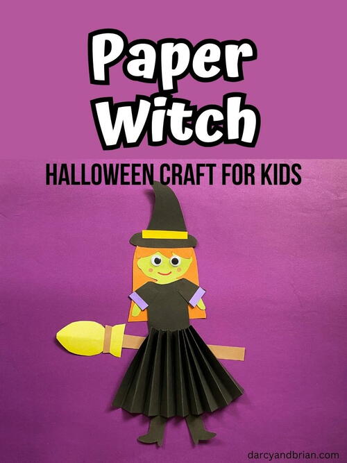 Paper Halloween Witch Craft For Kids