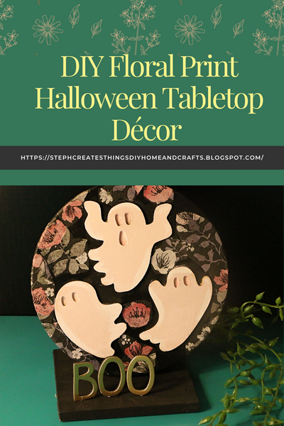 Diy Floral Print Halloween Tabletop Décor