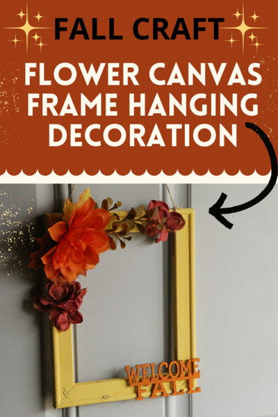 Fall Flower Canvas Frame Hanging Decoration