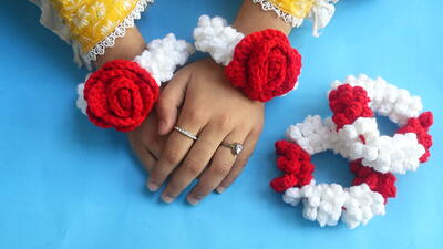  Crochet Jasmine Gajray /garland/scrunchies