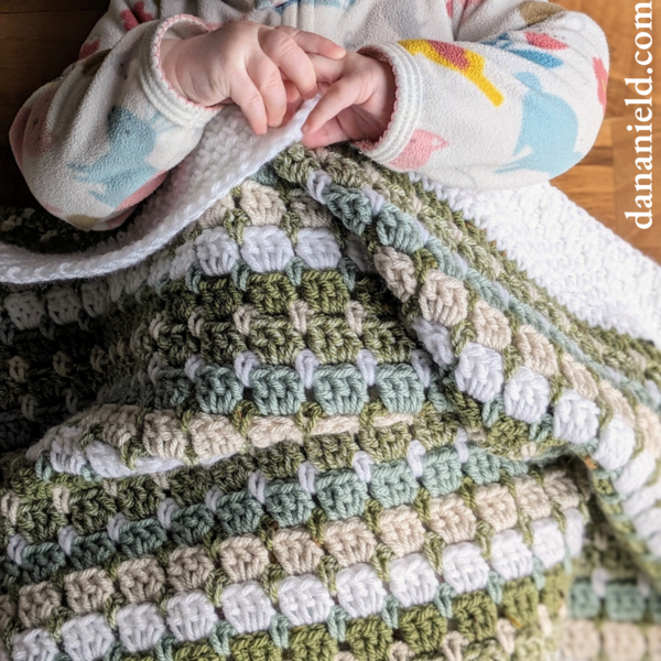 Five-Color Block Stitch Crochet Baby Blanket