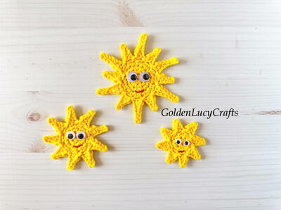 Crochet Sun Applique