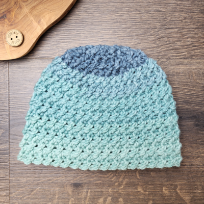 Back Crossed Half Double Crochet Hat