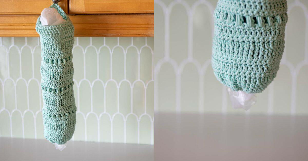 Crochet Plastic Bag Holder Pattern FaveCrafts com