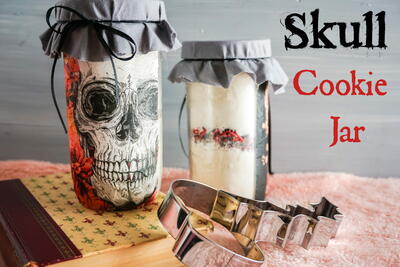 Skull Cookie Jar For Halloween